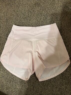 lululemon athletica Pale Pink Layered Run Shorts